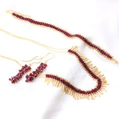 Hawaii Garnet Doğaltaşlı Set