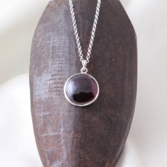 Garnet Doğaltaşlı Minimal Kolye