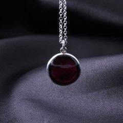 Garnet Doğaltaşlı Minimal Kolye