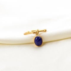 Sallantılı Lapis Lazuli Doğaltaşlı Gümüş Yüzük