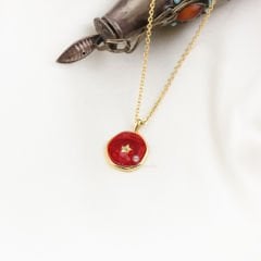Minimal Mineli Gümüş Charm