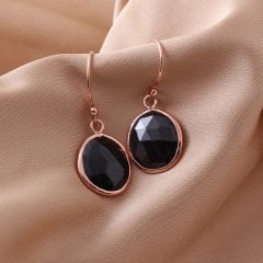 Safir Doğaltaşlı Gümüş Küpe