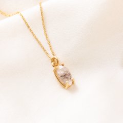 Rutil Kuvars Doğaltaşlı Minimal Kolye