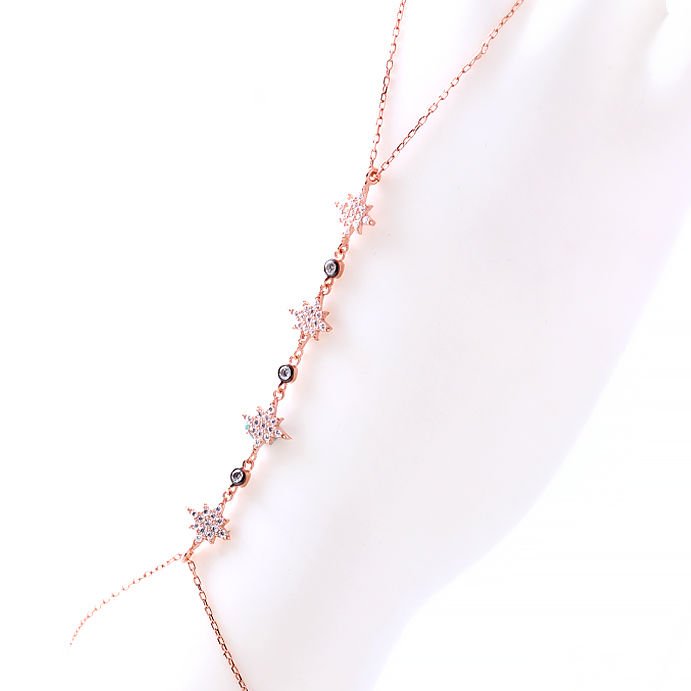 Yıldız Model Zirkon Taşlı Gümüş Şahmeran