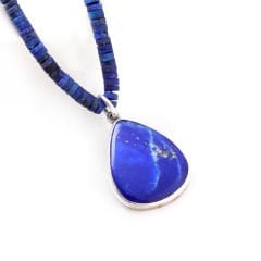 El İşi Özel Tasarım Lapis Lazuli Doğaltaşlı Kolye