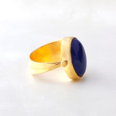 Lapis Lazuli Doğaltaşlı Gümüş Yüzük