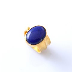 Lapis Lazuli Doğaltaşlı Gümüş Yüzük