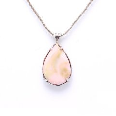 Opal Doğal Taşlı Özel Tasarım Gümüş Kolye Ucu