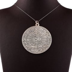 Cennetül Esma Yazılı Gümüş Plaka Kolye Ucu (50mm)