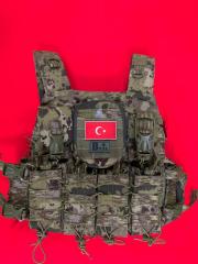 MİKADO 7B™ ACIK CEPLI TAM DONANIMLI HUCUM YELEGI,(5,56) YENİ TSK KAMUFLAJ