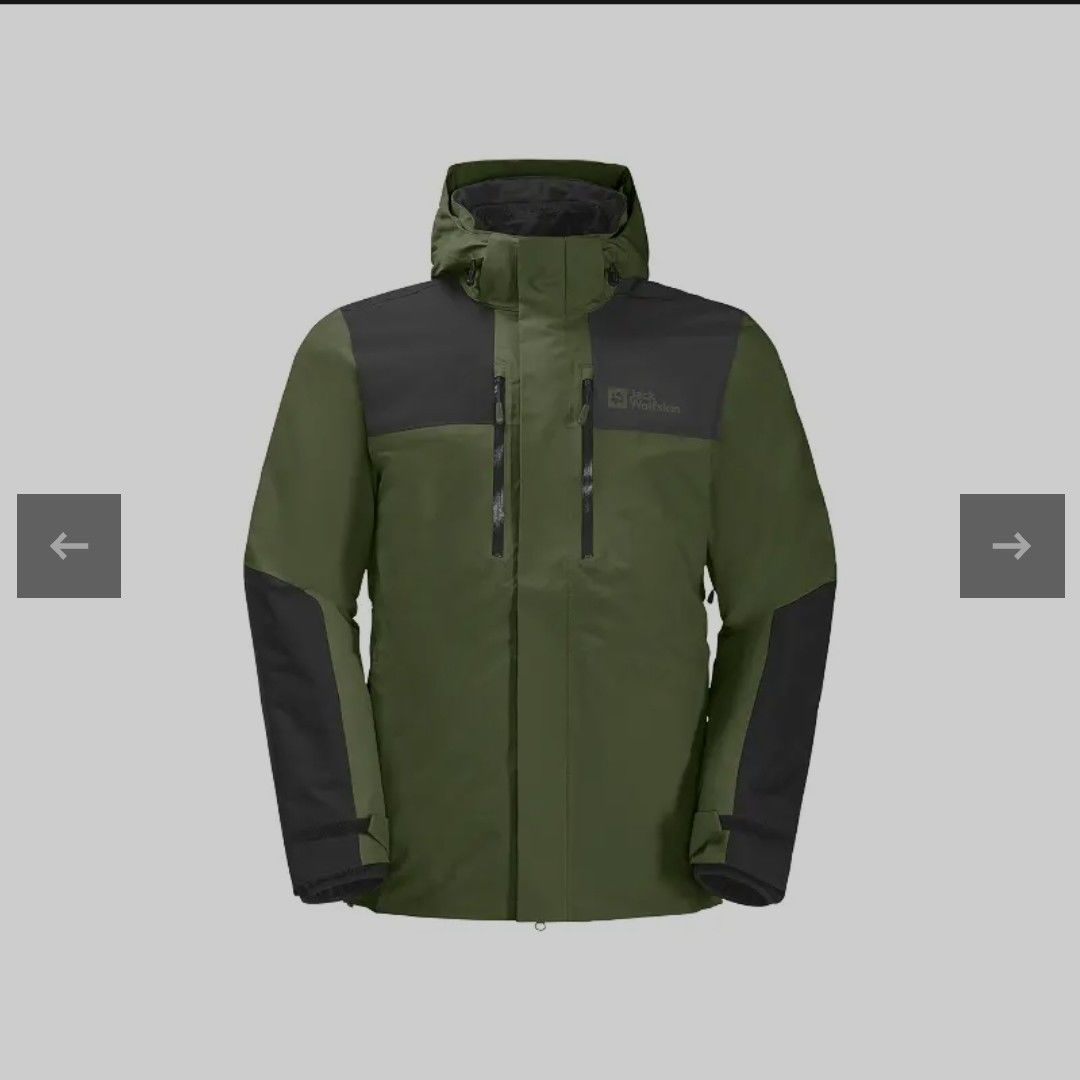 1115261-4129 Jack Wolfskin Jasper 3IN1 Erkek Su Geçirmez Outdoor Mont