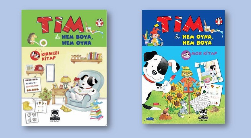 TİM ile Hem Boya Hem Oyna (2 Kitap Set)