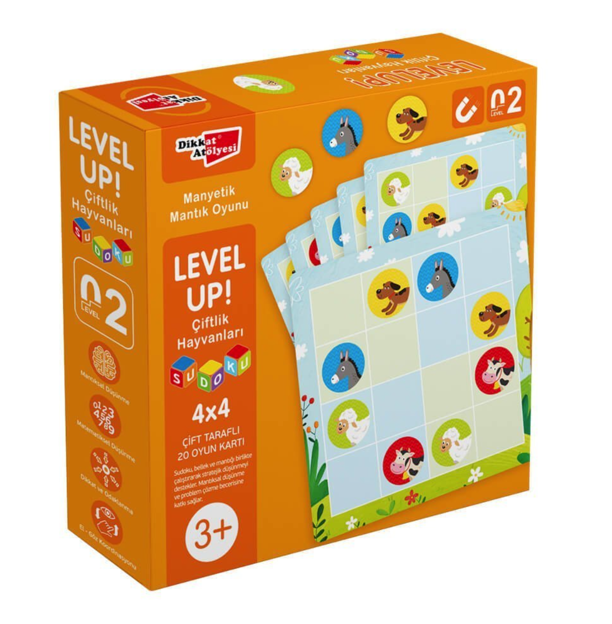 Manyetik Mantık Oyunu - Level Up! Çiftlik Hayvanları - Level 2