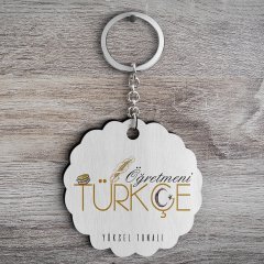 Kişiye Özel Türkçe Öğretmeni Tasarımlı Anahtarlık - 1