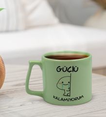 BK Gift Pastel Yeşil Middle Kupa Bardak, Arkadaşa Hediye, Ev Hediyesi, Doğum Günü Hediyesi, Ofis Hediyesi-2