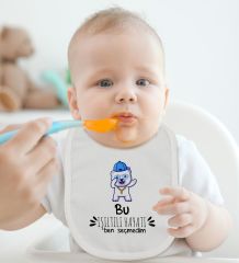BK Kids Işıltılı Hayatı Ben Seçmedim Tasarımlı Bebek Body Zıbın ve Mama Önlüğü Hediye Seti - Model 1