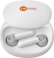 Lenovo Lecoo EW305 Bluetooth 5.1 ENC IPX5 49.5g Spor, Ev, Ofis için 400mAh HiFi TWS Gürültü Önleme Özellikli Sıvıya Karşı Dayanıklı Geniş Uyumlu Stereo Kablosuz Mikrofonlu Kulak İçi Kulaklık Beyaz