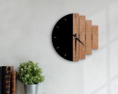 BK Home Dekoratif 45cm Ahşap Duvar Saati-80