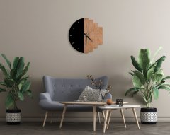 BK Home Dekoratif 45cm Ahşap Duvar Saati-80