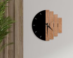 BK Home Dekoratif 45cm Ahşap Duvar Saati-80
