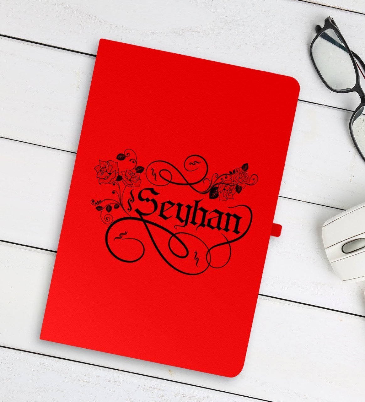 Kişiye Özel İsimli Kırmızı Defter - 6