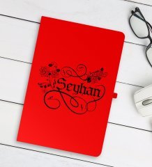 Kişiye Özel İsimli Kırmızı Defter - 6