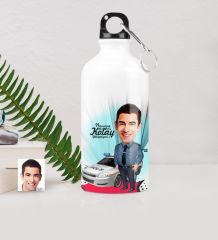 Kişiye Özel Bay Polis Karikatürlü Metal Suluk (500 ml.) 6