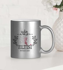 Kişiye Özel Yılın En İyi Eltisi Gümüş Yaldızlı Kupa Bardak