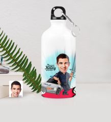 Kişiye Özel Bay Polis Karikatürlü Metal Suluk (500 ml.) 5
