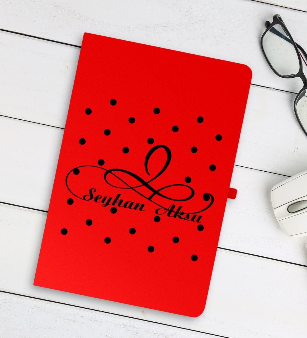 Kişiye Özel İsimli Kırmızı Defter - 4