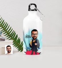 Kişiye Özel Bay Hakim Karikatürlü Metal Suluk (500 ml.) 1