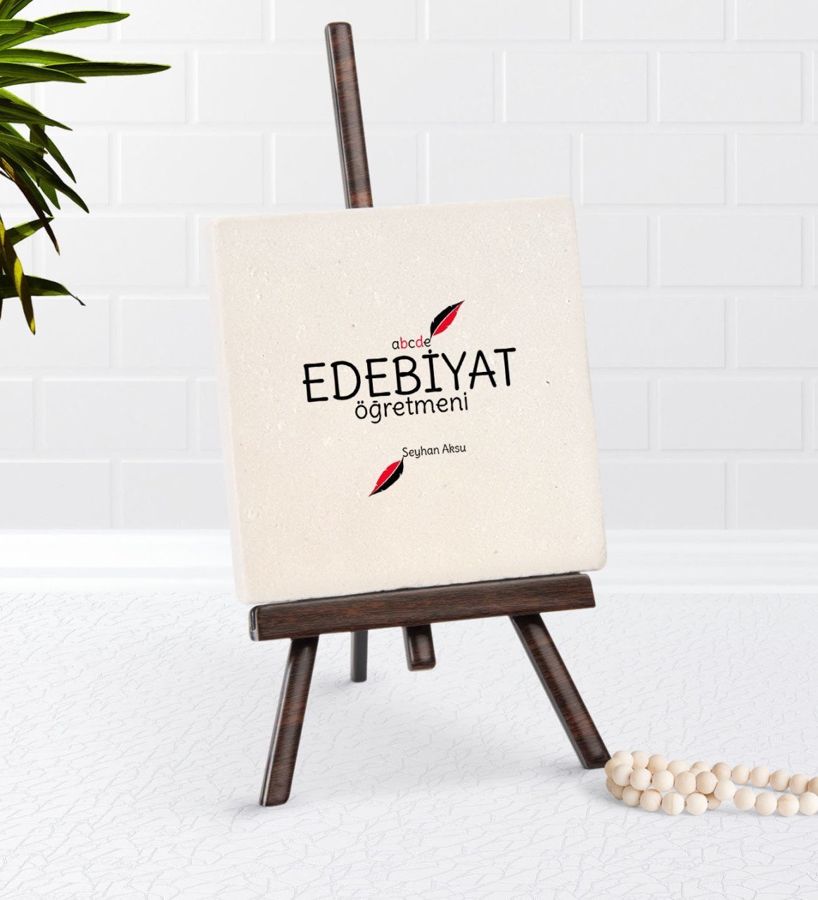 Kişiye Özel Edebiyat Öğretmeni Şovaleli Doğal Taş-5