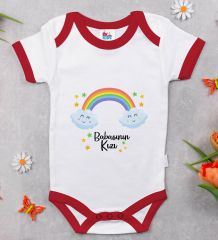 BK Kids Babası'nın Kızı Tasarımlı Kırmızı Bebek Body Zıbın-1