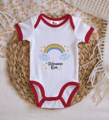 BK Kids Babası'nın Kızı Tasarımlı Kırmızı Bebek Body Zıbın-1