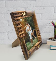 Kişiye Özel Fotoğraflı Bambu Çerçeve(13x18cm)