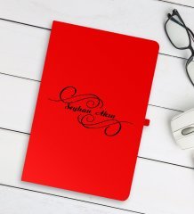 Kişiye Özel İsimli Kırmızı Defter - 3