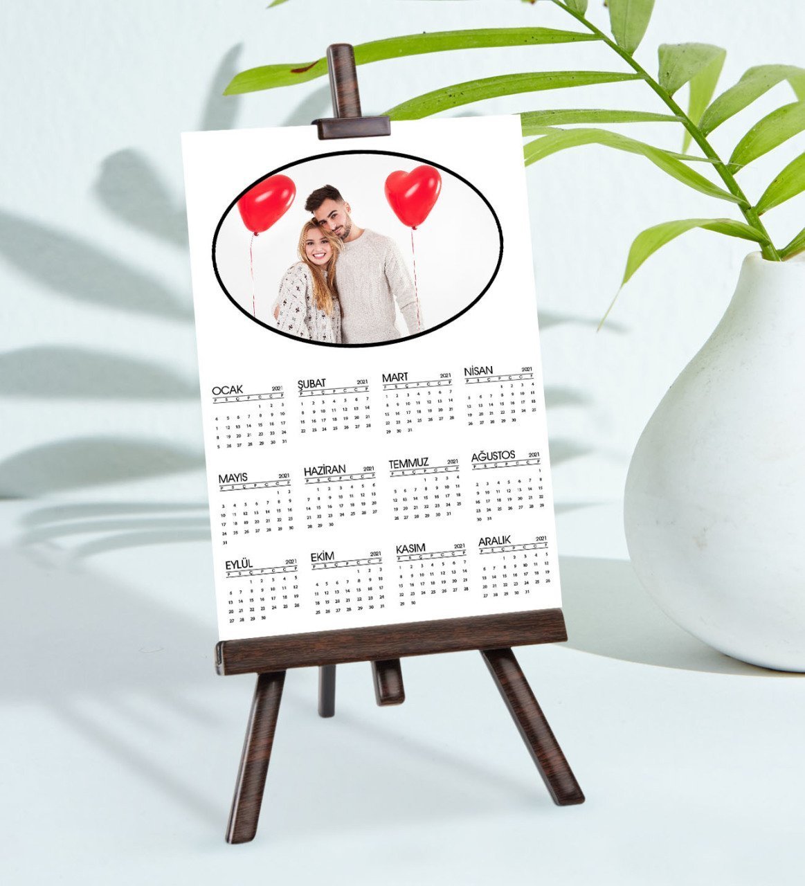 BK Gift Kişiye Özel 15x21 cm Fotoğraf Kartlı Şövaleli 2023 Takvim -2
