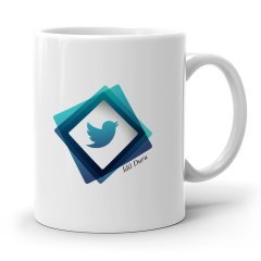 Kişiye Özel Twitter Beyaz Kupa Bardak - 2