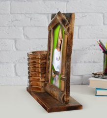 Kişiye Özel Fotoğraflı Bambu Çerçeve-Kalemlik