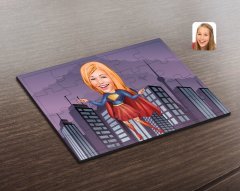 Kişiye Özel Süper Girl Karikatürlü Ahşap Puzzle-1