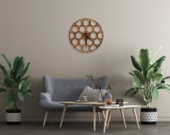 BK Home Dekoratif 45cm Ahşap Duvar Saati-74