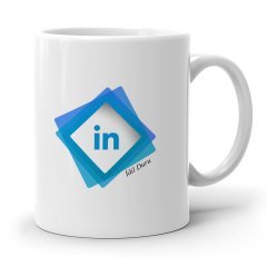Kişiye Özel Linkedin Beyaz Kupa Bardak - 2