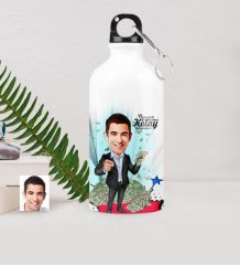 Kişiye Özel Bay Bankacı Karikatürlü Metal Suluk (500 ml.) 2