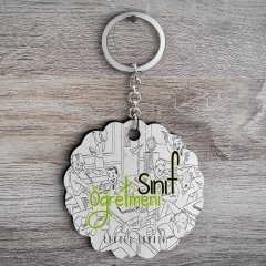 Kişiye Özel Sınıf Öğretmeni Tasarımlı Anahtarlık - 4