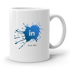 Kişiye Özel Linkedin Beyaz Kupa Bardak - 1