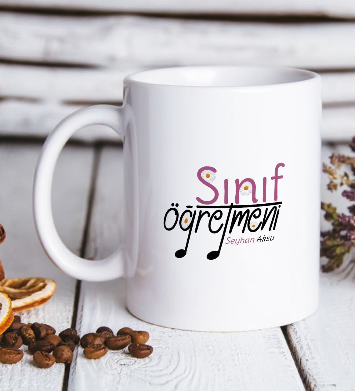 Kişiye Özel Sınıf Öğretmeni Beyaz Kupa Bardak-16