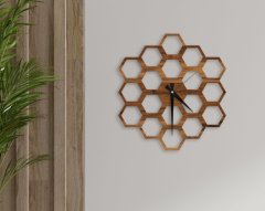 BK Home Dekoratif 45cm Ahşap Duvar Saati-72