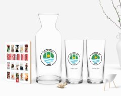 Kişiye Özel Renkli Baskılı Zonguldak Tasarımlı Turistik İkili Rakı Bardağı Karaf ve Cep Kitabı Hediye Seti-1
