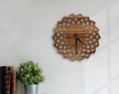 BK Home Dekoratif 45cm Ahşap Duvar Saati-70