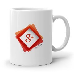 Kişiye Özel Google Plus Beyaz Kupa Bardak - 2